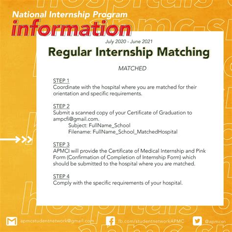 [APMC NATIONAL INTERNSHIP PROGRAM] Hello future Post .